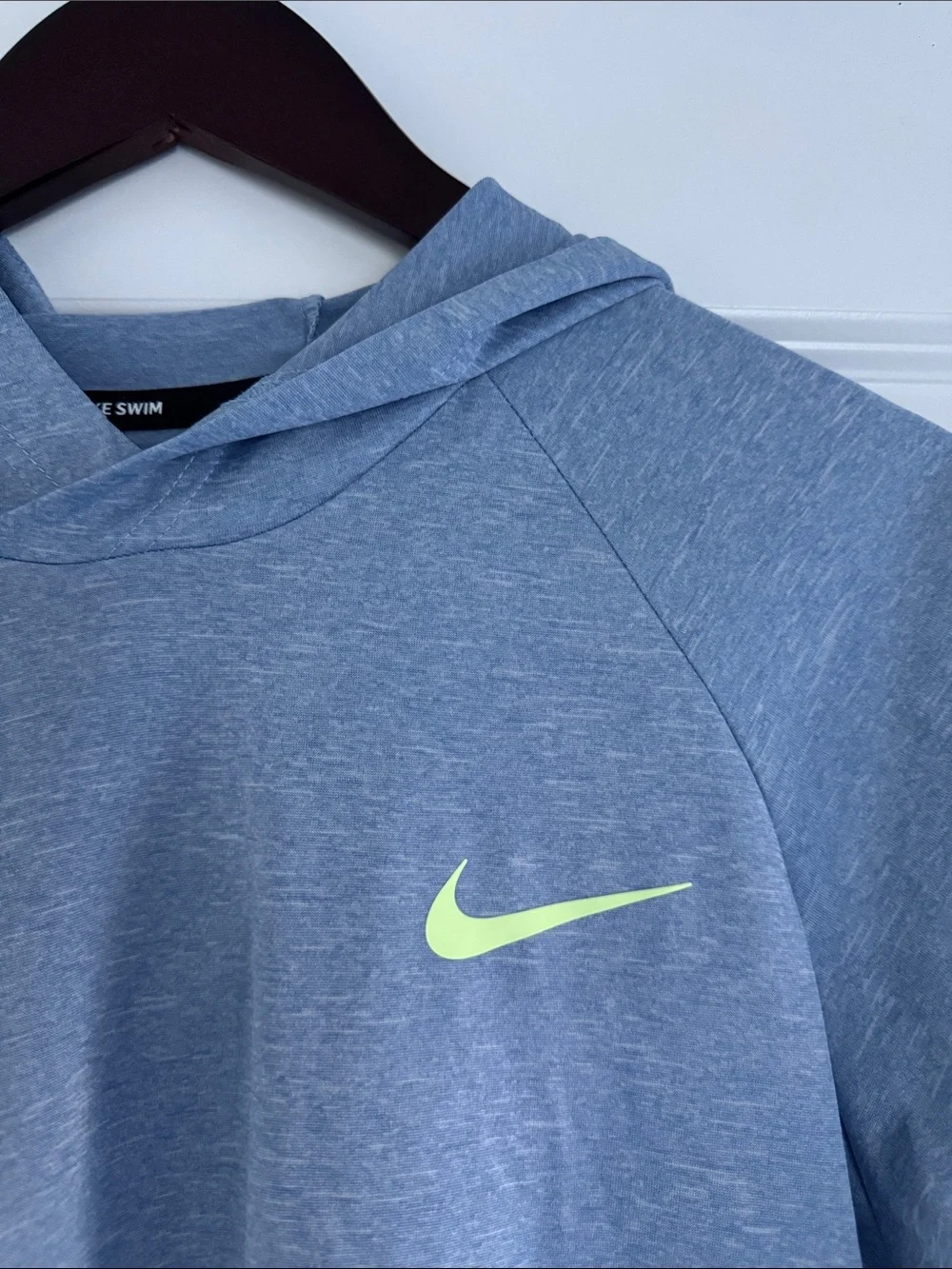 New Kids Nike Blue Marl Long Sleeve Swim Lightweight Moisture Wicking Shirt S